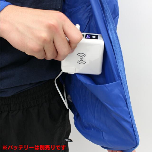 空調服 長袖 空調ウエア ファン付き 空調ウェア パーカー 作業着 服 ジャンパー Lサイズ 12着／ケース バッテリー別 USB電源 涼しい ブルゾン 作業服 熱中症対策_4