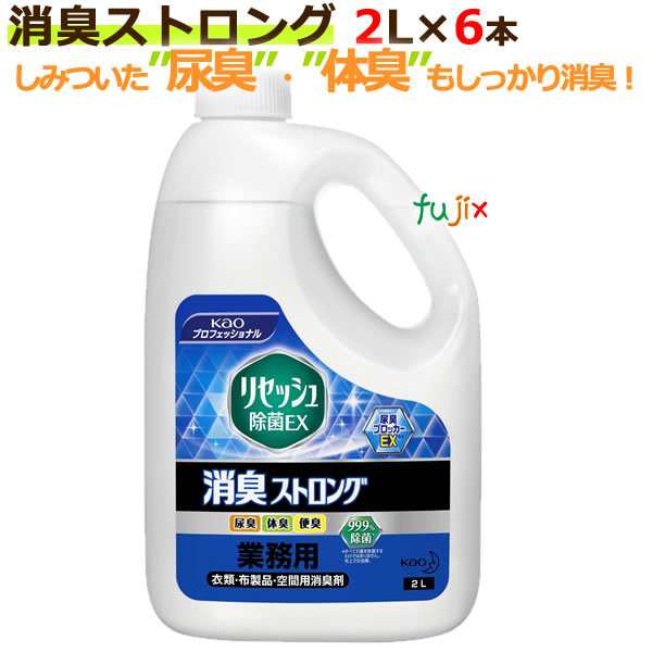 花王 リセッシュ除菌EX　消臭ストロング　詰替用　2L×6本／ケース【業務用消臭剤】