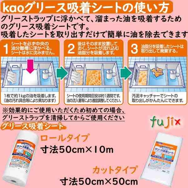 グリストラップ用油吸着シート ｋａｏグリース吸着シート カット