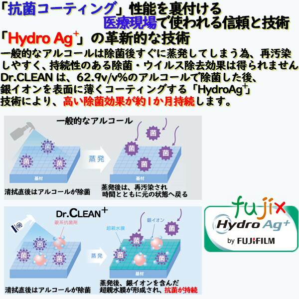 ドクタークリーン Dr.CLEAN+ 除菌・ウイルス除去スプレー 本体　500mL×16本／ケース  エステーの通販は