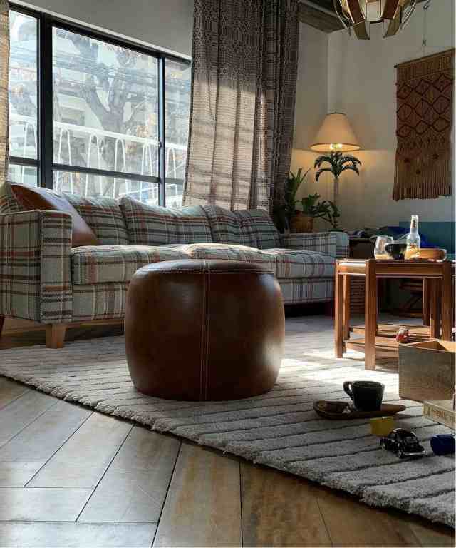 ACME Furniture アクメファニチャー OAKS LEATHER STOOL_crack オーク