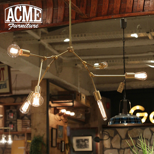 ACME Furniture アクメファニチャー SOLID BRASS LAMP 6ARM CHANDELIER 