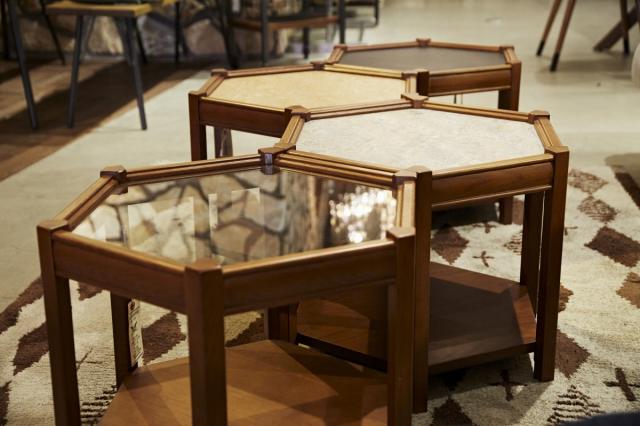 アクメファニチャー ブルックス ヘキサゴン テーブル グレー アクメ