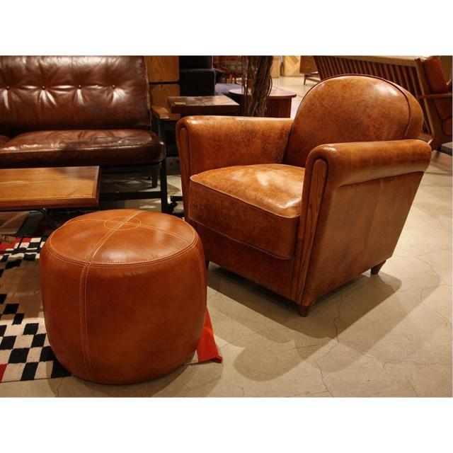 ACME Furniture アクメファニチャー OAKS LEATHER STOOL_smooth オーク
