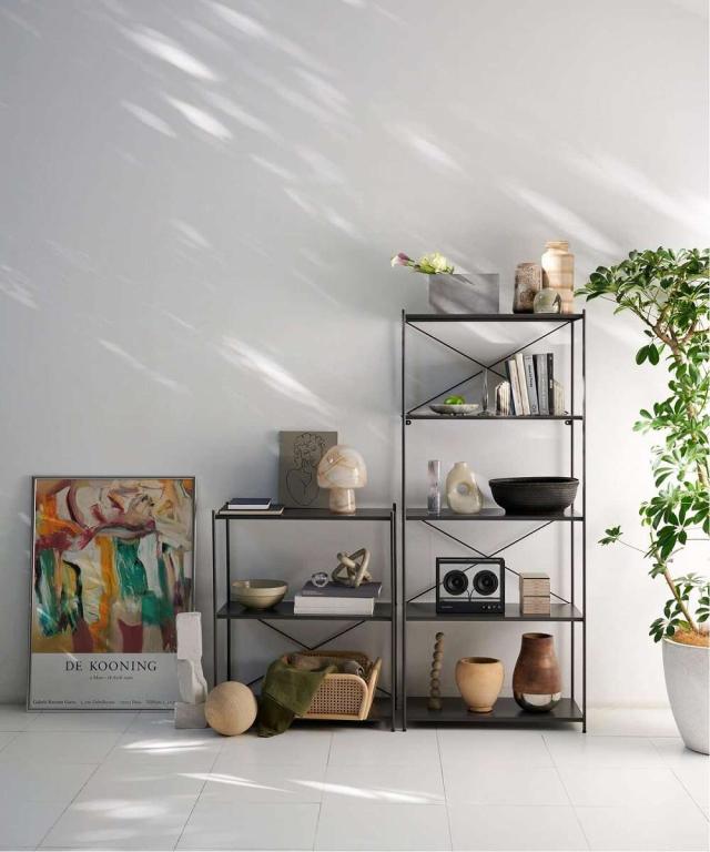 ジャーナルスタンダードファニチャー　ホルテシェルフ　S チャコール 大型商品》HOLTE X SHELF L charcoal ホルテ シェルフ（収納家具