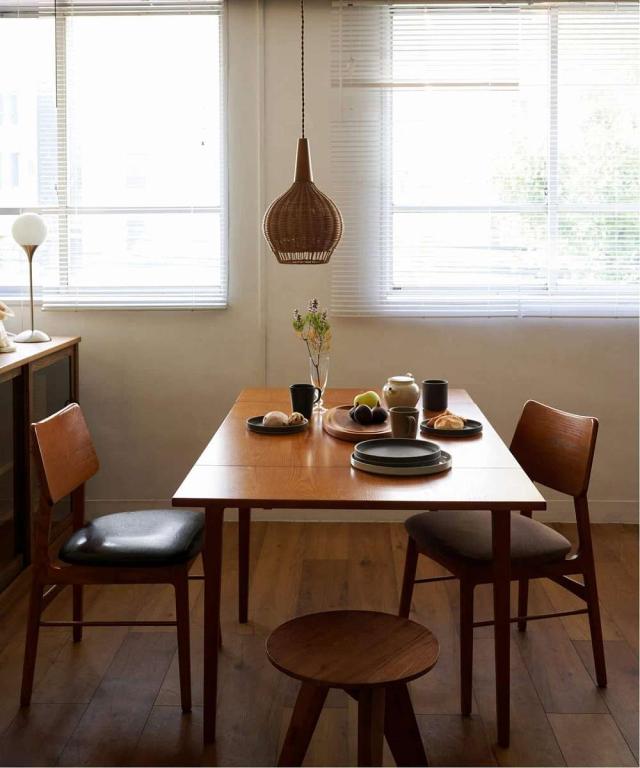 JOURNAL STANDARD FURNITURE ジャーナルスタンダードファニチャー HABITAT DINING TABLE ハビタ ダイニングテーブル 伸縮式 幅90、120、1_12