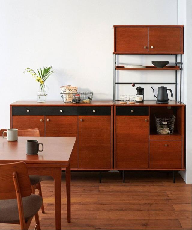 JOURNAL STANDARD FURNITURE HABITAT KITCHEN COUNTER-L ジャーナルスタンダードファニチャー ハビタ キッチンカウンター L 収納 収納家具 キッチン収納 キッチンカウンター カウンターワゴン(代引不可)の通販は