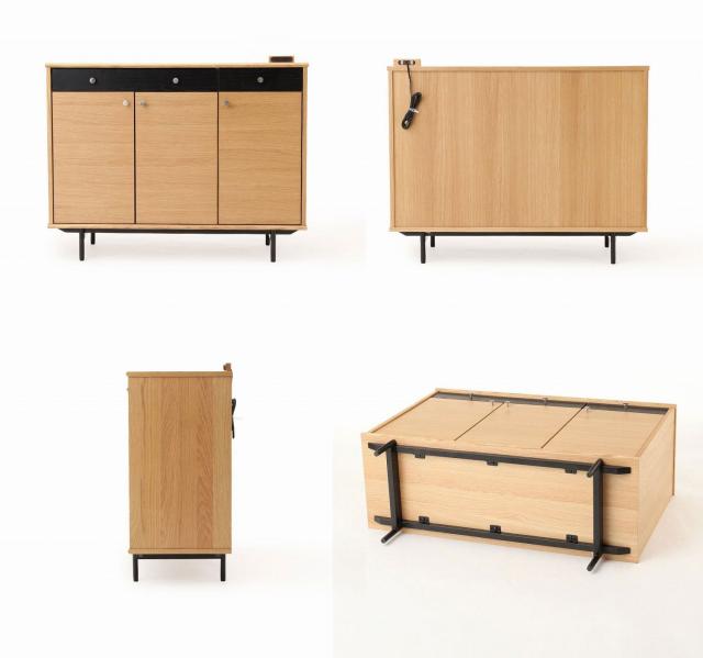 JOURNAL STANDARD FURNITURE ジャーナルスタンダードファニチャー HABITAT KITCHEN COUNTER-L ハビタ キッチンカウンターL ナチュラル 幅117.3cm キッチン カウンター 収納 棚_2