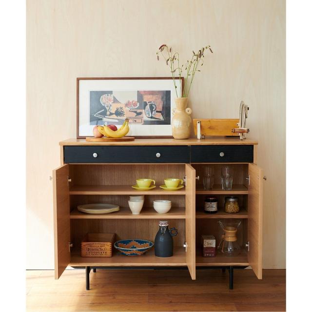JOURNAL STANDARD FURNITURE ジャーナルスタンダードファニチャー HABITAT KITCHEN COUNTER-L ハビタ キッチンカウンターL ナチュラル 幅117.3cm キッチン カウンター 収納 棚_8