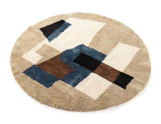 JOURNAL STANDARD FURNITURE GEOMETRIC RUG ROUND 140 ジャーナルスタンダードファニチャー ジオメトリック ラグ ラウンド140 ラグ ラグマット マット ラグカーペット カーペット モダン インテリア(代引不の通販は