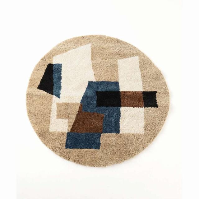 JOURNAL STANDARD FURNITURE GEOMETRIC RUG ROUND 140 ジャーナルスタンダードファニチャー ジオメトリック ラグ ラウンド140 ラグ ラグマット マット ラグカーペット カーペット モダン インテリア(代引不の通販は