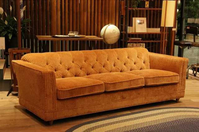 ACME Furniture アクメファニチャー LAKE WOOD SOFA 3P MUSTARD レイク