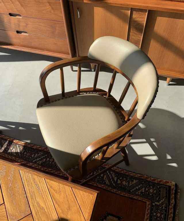 ACME Furniture アクメファニチャー OAKS ARM CHAIR_PVC ベージュ オーク アームチェア PVCベージュ 家具 ダイニングチェア