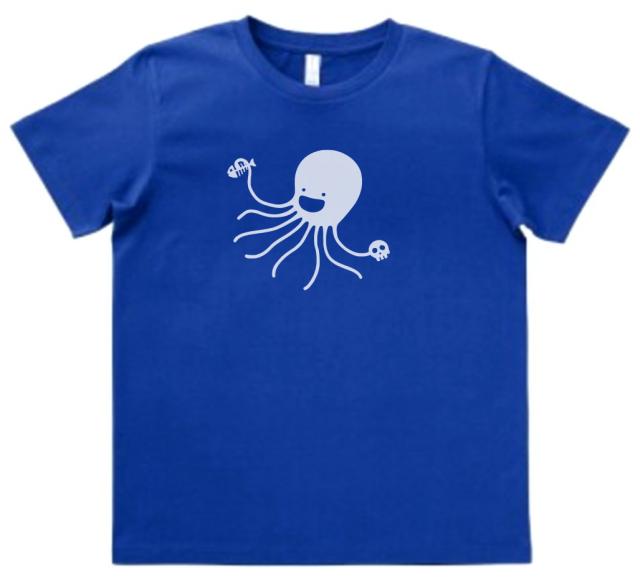 デザインtシャツ おもしろ 悪魔のタコ ミッドブルー Mlサイズ の通販はau Wowma Mbk Trade
