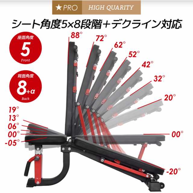 最新モデル3WAYトレーニングベンチPRO デクラインベンチ インクラインベンチ フラットベンチ