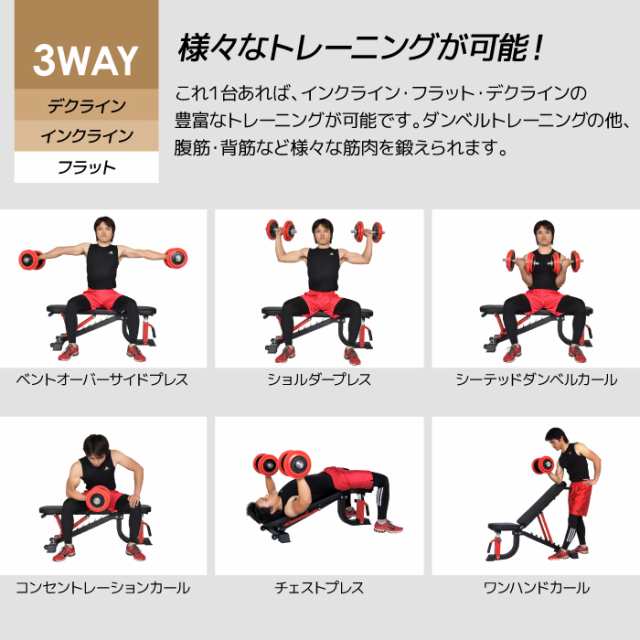 最新モデル3WAYトレーニングベンチPRO デクラインベンチ インクライン