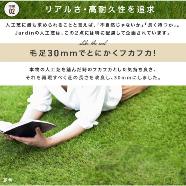 人工芝 リアル人工芝 幅1m×長さ10m 芝丈30mm 密度1.9倍 ロール 庭 