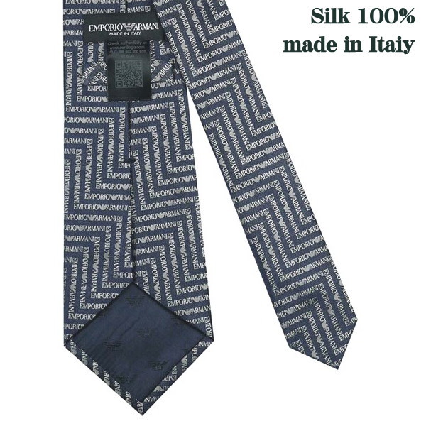 エンポリオアルマーニ ネクタイ ROYAL BLUE系 イタリー製 シルク100