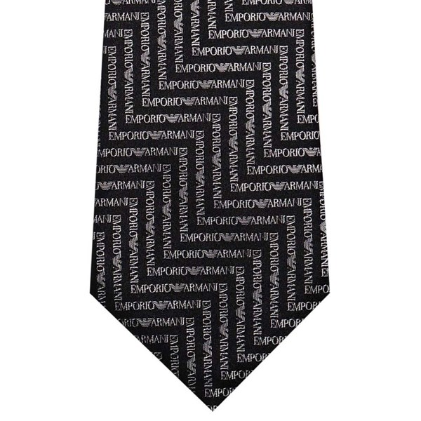 エンポリオアルマーニ ネクタイ BLACK系 イタリー製 シルク100