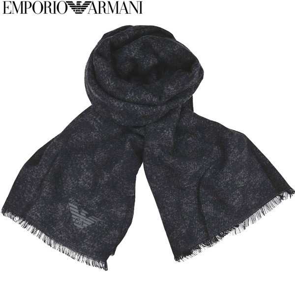 エンポリオ・アルマーニ マフラー スカーフ ナイトブルー系 EMPORIO ARMANI イタリー製 625247-F322 22AW ギフト  プレゼント 贈答品｜au PAY マーケット