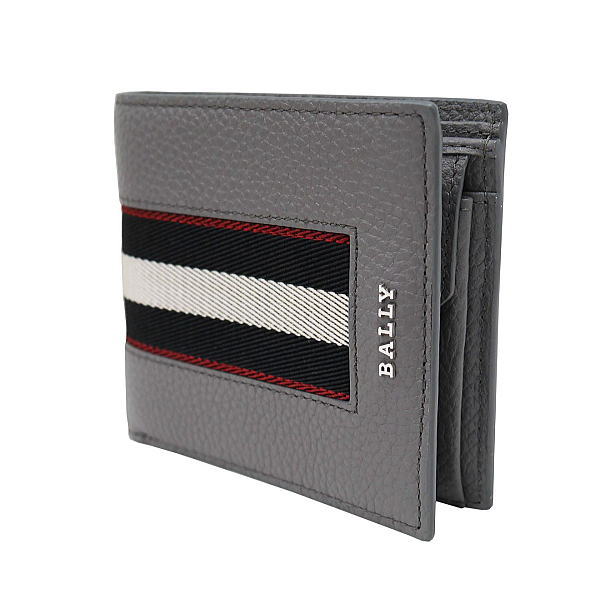 BALLYバリー メンズ財布 2つ折り財布 ボタン小銭入れ DARK MINERAL