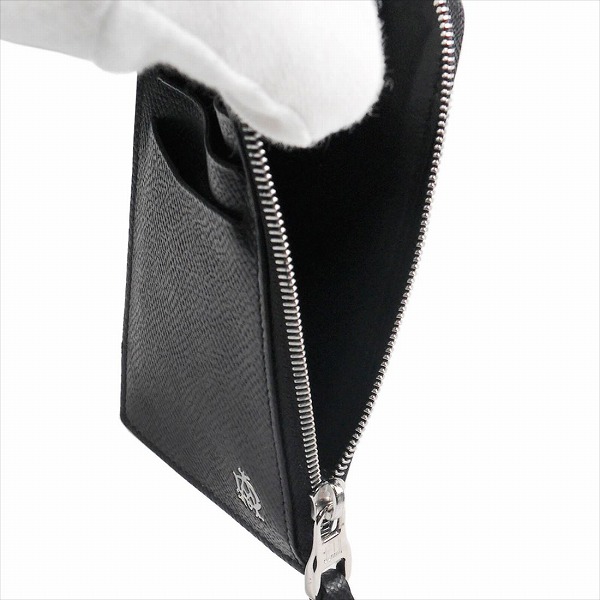DUNHILL ダンヒル カードケース ファスナー開閉式 ブラック カドガン