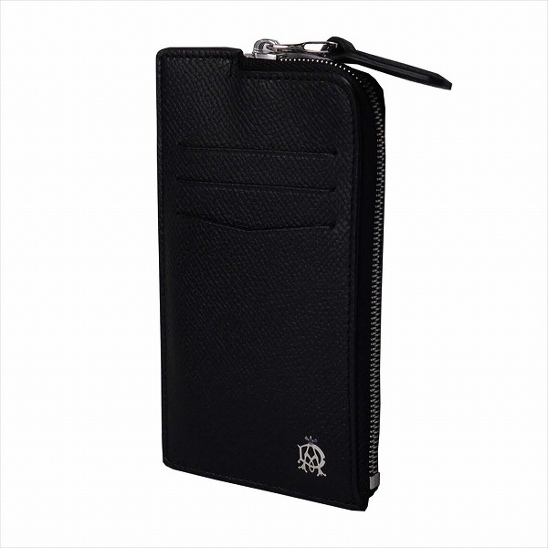 DUNHILL ダンヒル カードケース ファスナー開閉式 ブラック カドガン