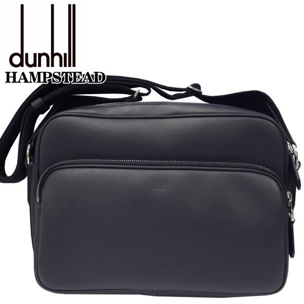 ダンヒル DUNHILL HAMPSTEAD　シティー メッセンジャーバッグ ブラック イタリー製 DU24R3128CZ001R