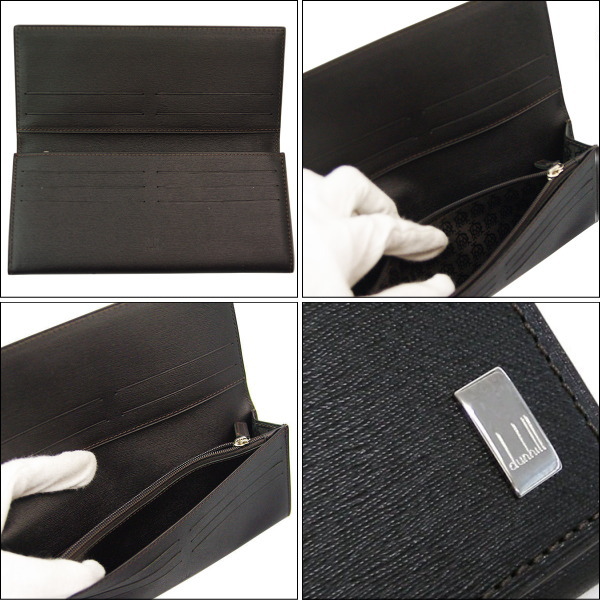 ダンヒル サイドカー メンズ財布 小銭入れ付き長札財布 ブラウン