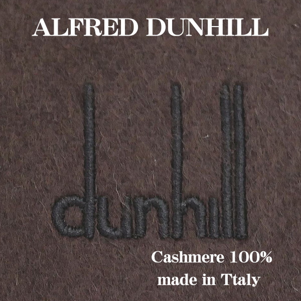Alfred dunhill アルフレッド ダンヒル メンズマフラー カシミア100％マフラー ダブルフェイス仕様 ブラウン×ブラック イタリー製_3