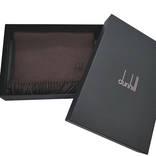Alfred dunhill アルフレッド ダンヒル メンズマフラー カシミア100％マフラー ダブルフェイス仕様 ブラウン×ブラック イタリー製_5