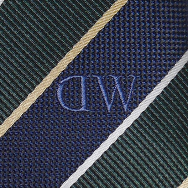 Daniel Wellington ダニエルウェリントン メンズネクタイ チーフ タイバー3点セット ネイビーグリーン系 ストライプ DW02800008_3