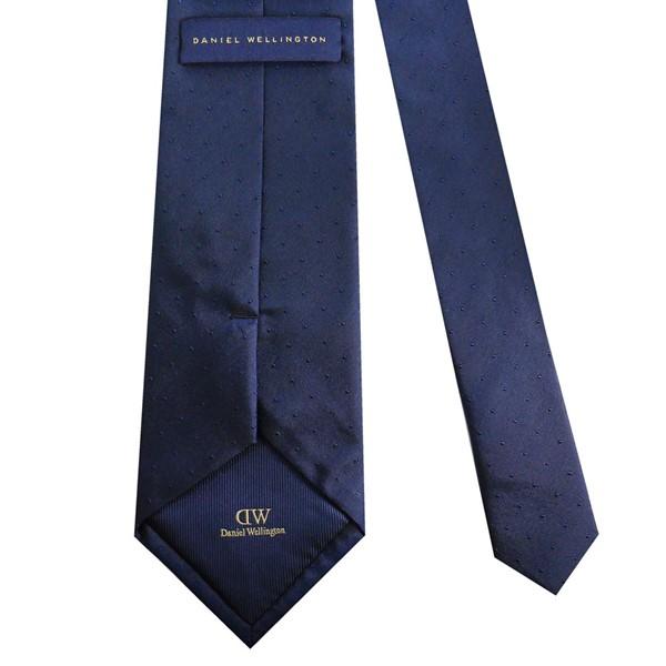 Daniel Wellington ダニエルウェリントン メンズネクタイ チーフ タイバー3点セット ネイビー系 チェック DW02800020_2