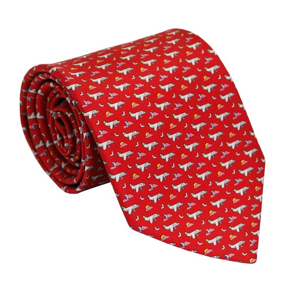 サルバトーレ フェラガモ salvatore ferrgamo ネクタイ レッド系 シルク100％ イタリー製 704111 ギフト プレゼント 贈答品 記念品