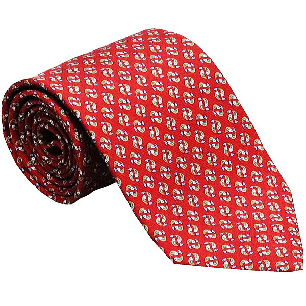 サルバトーレ フェラガモ salvatore ferrgamo ネクタイ レッド系 シルク100％ イタリー製 714385 ギフト プレゼント 贈答品 記念品