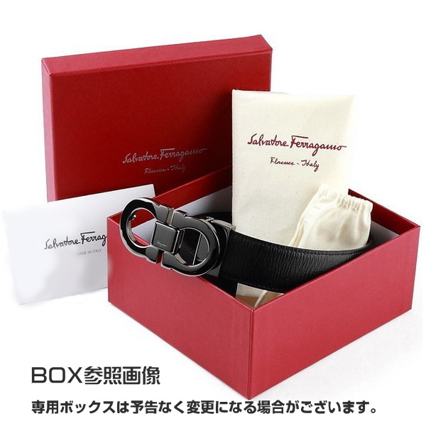 サルバトーレ フェラガモ salvatore ferragamo メンズベルト 105cm ブラックアイスバックル ダブルガンチーニ モカブラウン ブラック リバーシブルタイプ 並行輸入品_5