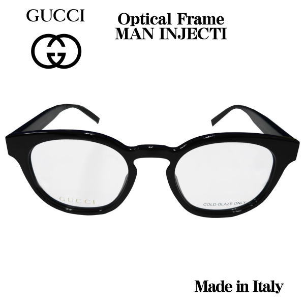 グッチ Optical Frame MAN INJECTI ブラック BLACK TRANSPARENT GG18590-001-50 2025SS