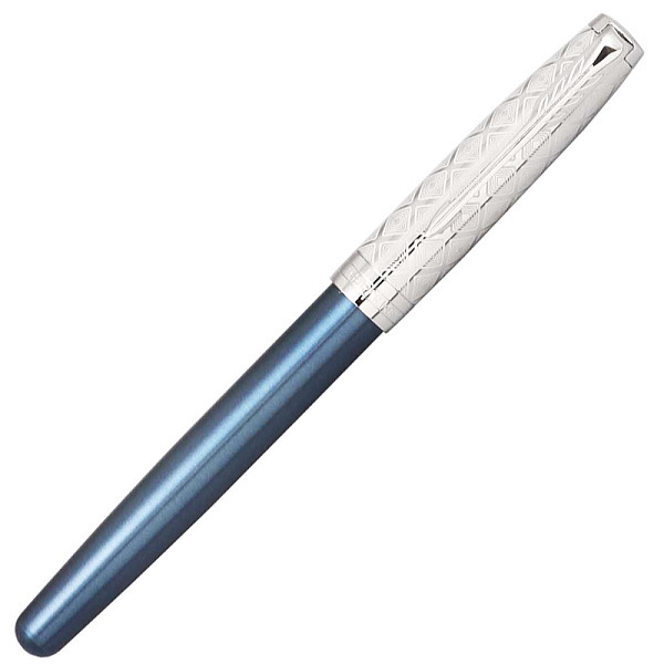 パーカー PARKER 万年筆 ソネットプレミアム メタル＆ブルーCT ペン先：F（細字） ギフトプレゼント 贈答品_1