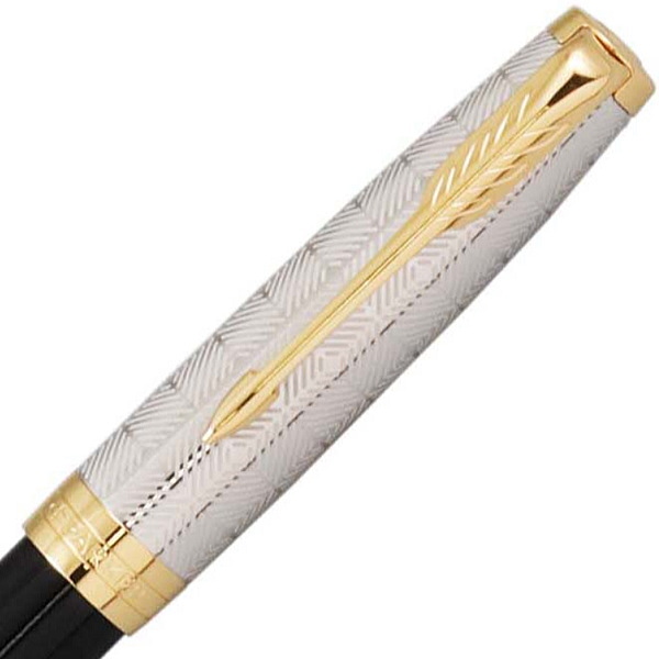 パーカー PARKER 万年筆 ソネットプレミアム メタル＆ブラックGT ペン先：F（細字） ギフトプレゼント 贈答品_3