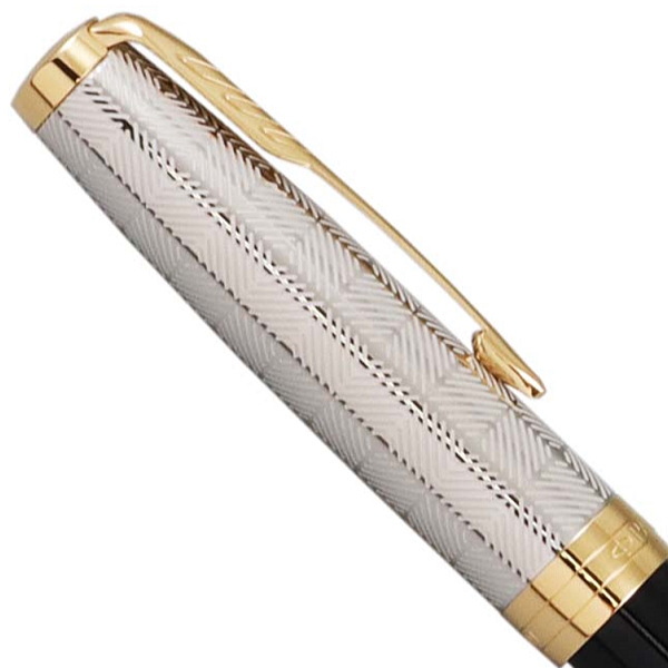 パーカー PARKER 万年筆 ソネットプレミアム メタル＆ブラックGT ペン先：F（細字） ギフトプレゼント 贈答品_4