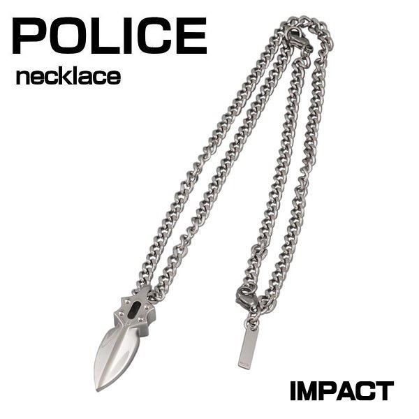 ポリス ネックレス POLICE ステンレス シルバー IMPACT 20575pss02 メンズネックレス 正規代理店品 ギフト プレゼントの通販は 8,694円