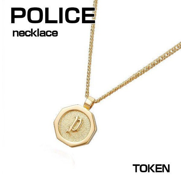 POLICE ポリス ネックレス ステンレス ゴールド TOKEN 26155psg メンズ