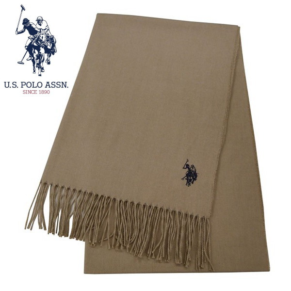 マフラー ストール ポロ US.POLO ASSN ベージュ レディス ストール 220cmx70cm ビックタイプ 2015-447760の通販は 5,460円
