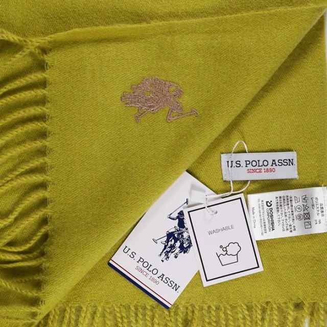 ポロ ストール マフラー グリーン US.POLO ASSN 2022AW USPA-2011 ユニセックスタイプ ギフト プレゼントの通販は