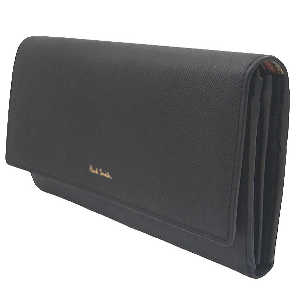 ポールスミス Paul Smith 長財布 ボタン開閉式 本革 ブラック M1A-4608X-BMULTS ギフト プレゼント_2