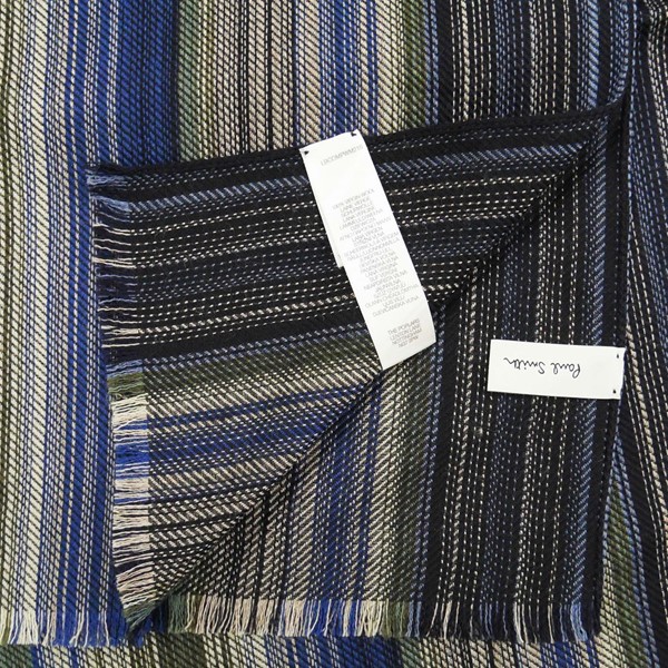 ポールスミス マフラー バージンウール100％ グリーンストライプ系 PAIL SMITH  BOTTLE GREEN M1A-150C-J322-38 ギフト プレゼント 贈答品 ポールスミス マフラー バージンウール100％ グリーンストライプ系