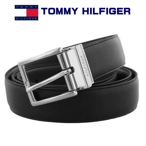 トミー・ヒルフィガー TOMMY HILFIGER メンズベルト リバーシブルベルト ブラック タン 11TL01XZ27 BLACK TAN