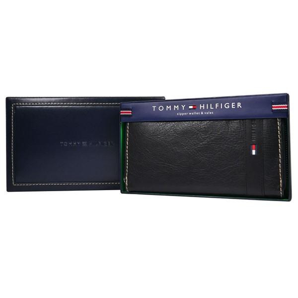 トミー・ヒルフィガー ラウンドジップ長財布 ブラック SUPERWAXY TOMMY