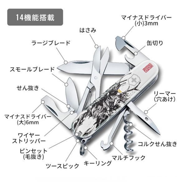 Victorinox ビクトリノックス 14機能 ミディアムマルチツール 戦国墨絵