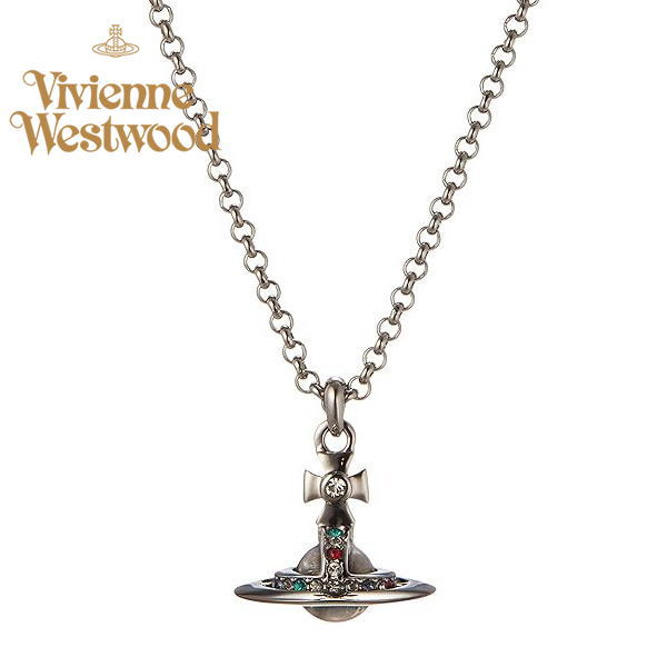 Vivienne Westwood ヴィヴィアン ネックレス ガンメタリック PETITE ORB 63020098/S001 No-10 ギフト プレゼント 誕生日
